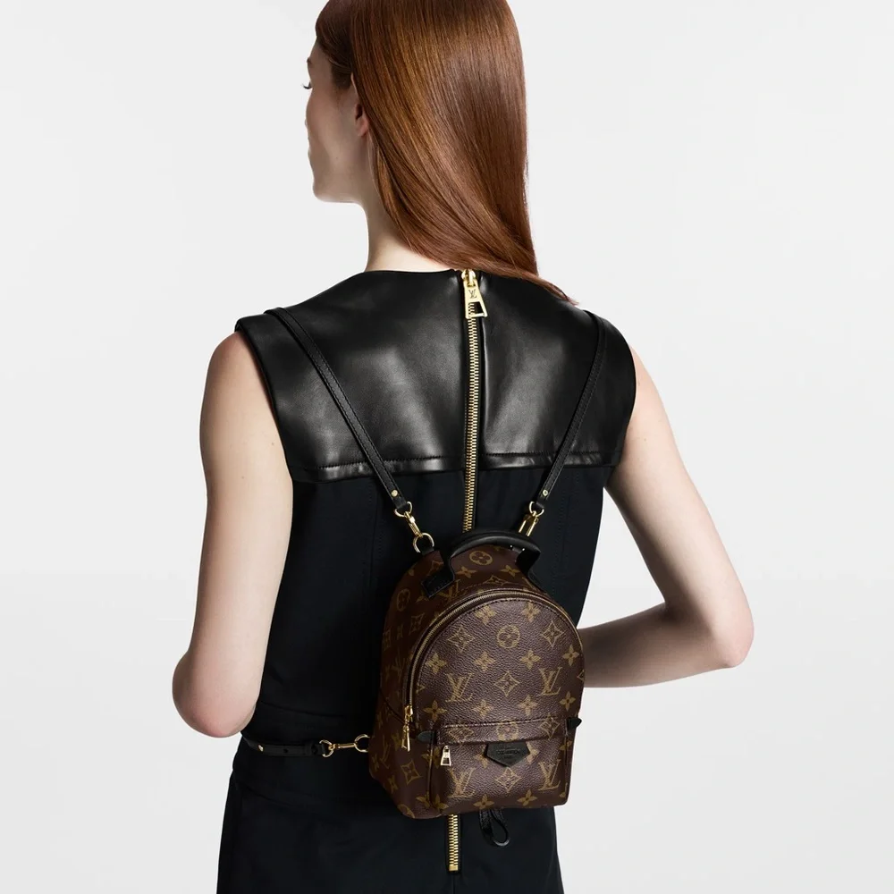Like NEW!! LV Louis Vuitton PALM MONOGRAM SPRINGS MINI Backpack Bumbag Crossbody - Picture 10 of 16